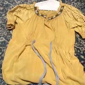 Anthropologie Small Yellow Blouse